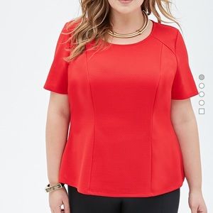 Forever 21 red short sleeve shirt size 3X